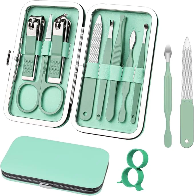 Efficient Manicure Set 8 in 1 Nail Clipper Set Fingernail Toenail Clippers Manicure Smooth