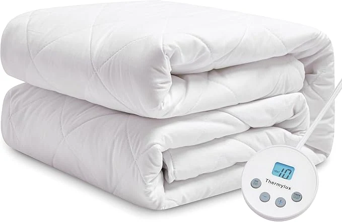 Original Electric Mattress Pad Full Size Quilted Wave 10 Heat Settings with 12 Hour Auto Off Deep Pocket Fits up to 15 quot Microfiber Bed Warmer ETL Machine Washable 54 quot x75 quot Consistent
