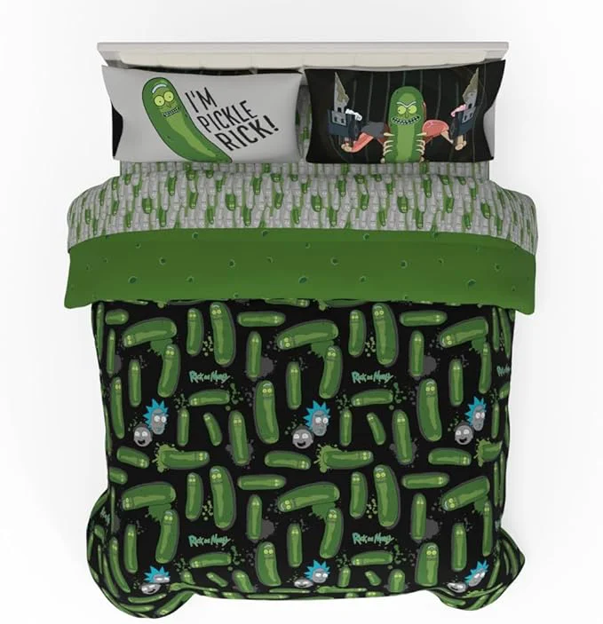 Certified Rick amp Morty Bedding 7 Piece Super Soft Cozy Reversible Comforter and Sheet Set with Sham Full ly Licensed Product By Franco User-Friendly