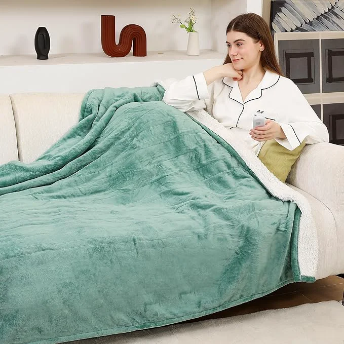 Specialty ESTINGO Heated Blanket Electric Blanket Twin Size Fast Heating amp Overheating Protection Ultra Soft Twin Electric Heating Blanket with 5 Heating Levels amp 10 Hours Auto Off 62 quot x84 quot Forest Green High-Grade