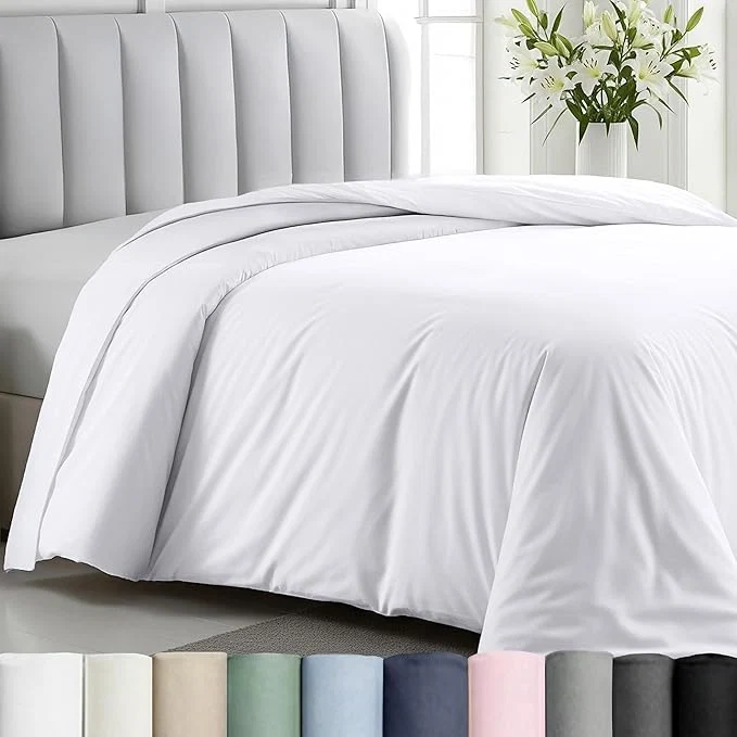 Healthy California Design Den Twin XL Twin Duvet Cover Only – Winner Good Housekeeping Bedding Awards 2025 Premium 400 Thread Count Sateen Cotton Duvet Cover Button Closure amp Corner Ties – White Trendy