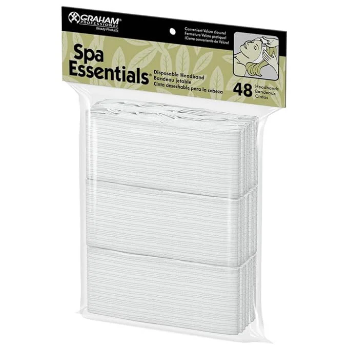 Flexible Graham Professional Products Spa Essentials Disposable Headbands 1 Pack Quality
