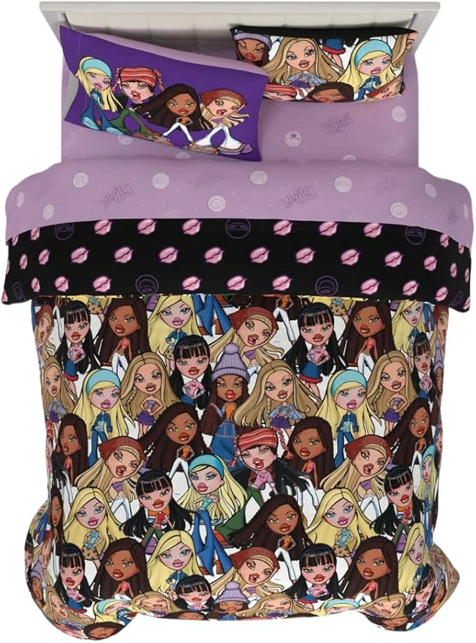 Practical Franco Bratz Fashion Bedding 7 Piece Super Soft Comforter and Sheet Set with Sham Queen ly Licensed Product Durable