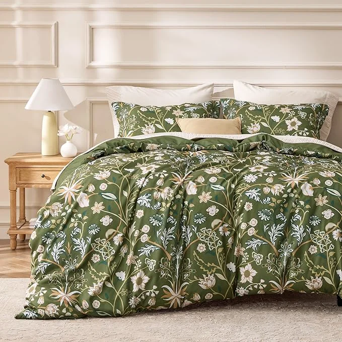 Casual Bedsure Duvet Cover King Size – Vintage Botanicals Duvet Cover Set with Zipper Closure 3 Pieces Boa Bedding Set with 8 Corner Ties and 2 Pillow Shams 20 quot x36 quot Eco-Friendly