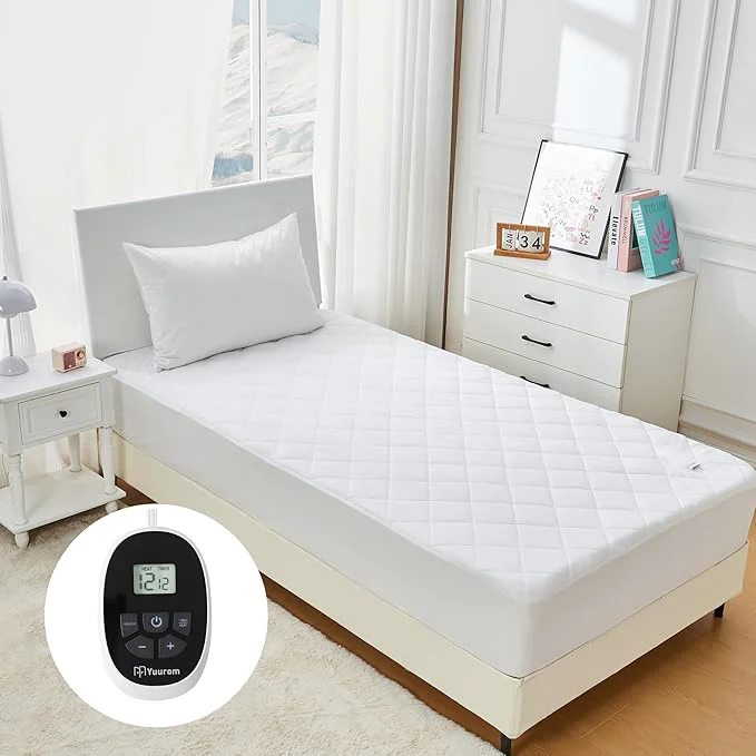 Practical Heated Mattress Pad Twin 39 quot ×75 quot Bed Warmer with Memory amp Preheat Functions Electric Mattress Pad Single Control 12 Heat Settings 12-Hour Auto Off 13ft Extra Long Cord Fits 18-24 quot Deep Pocket Convenient