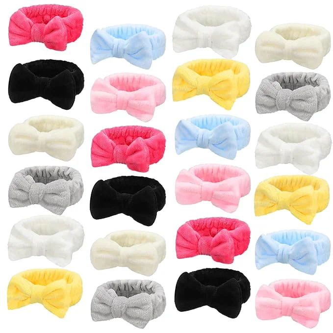 Solid Jexine 24 Pcs Facial Spa Headband Makeup Headbands Bulk Bow Hair Head Band Innovative