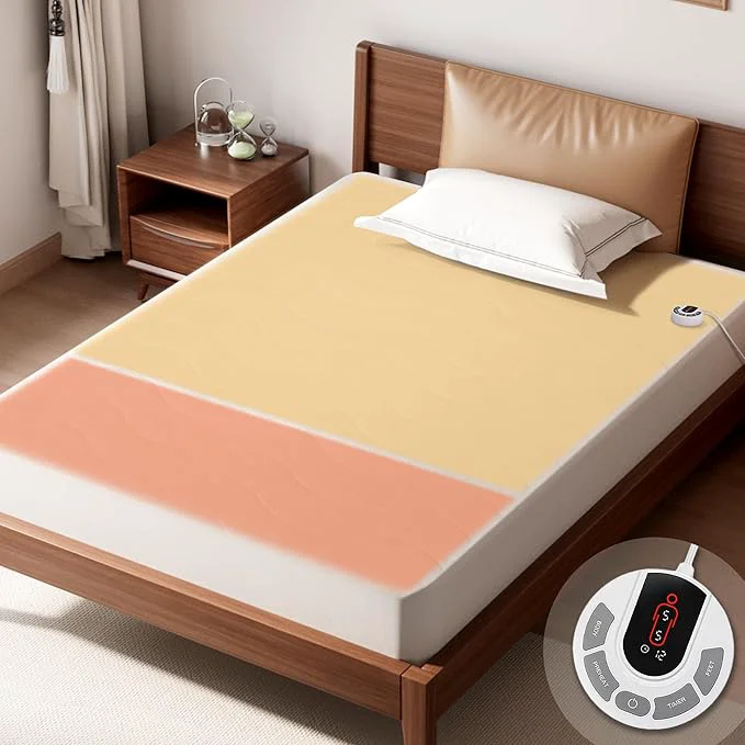 Dependable GOTCOZY Multi-Zone Heated Mattress Pad Twin Size – Electric Mattress Pad Fit up to 15 quot with 10 Heat Setting amp 12 Hour Auto Off Independent Body amp Feet Heating Machine Washable（Bleach） Breathable
