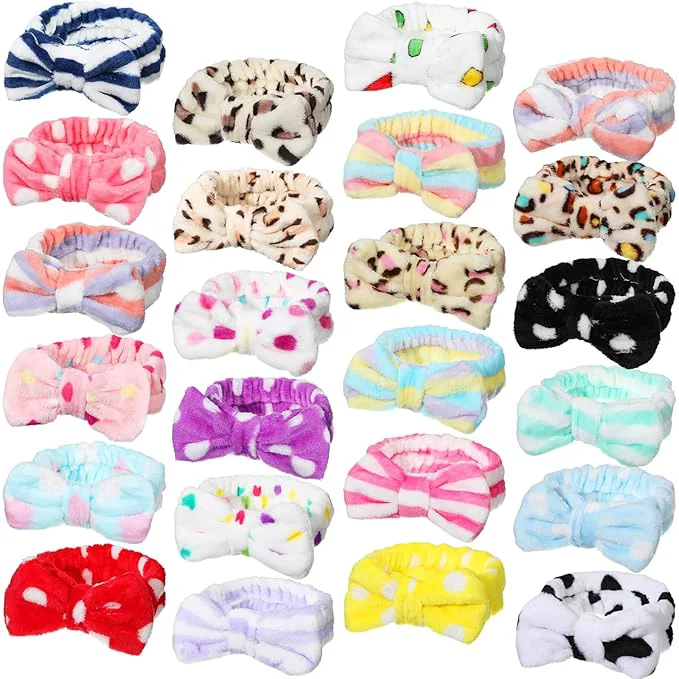 Classic Jexine 24 Pcs Facial Spa Headband Makeup Headbands Bulk Bow Hair Head Band Responsible