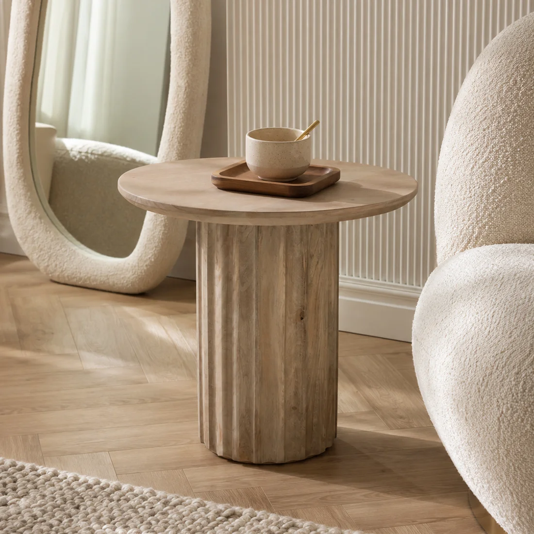 Reliable Bullnose bijzettafel 8216 Reversed Fluted 8217 Elegant