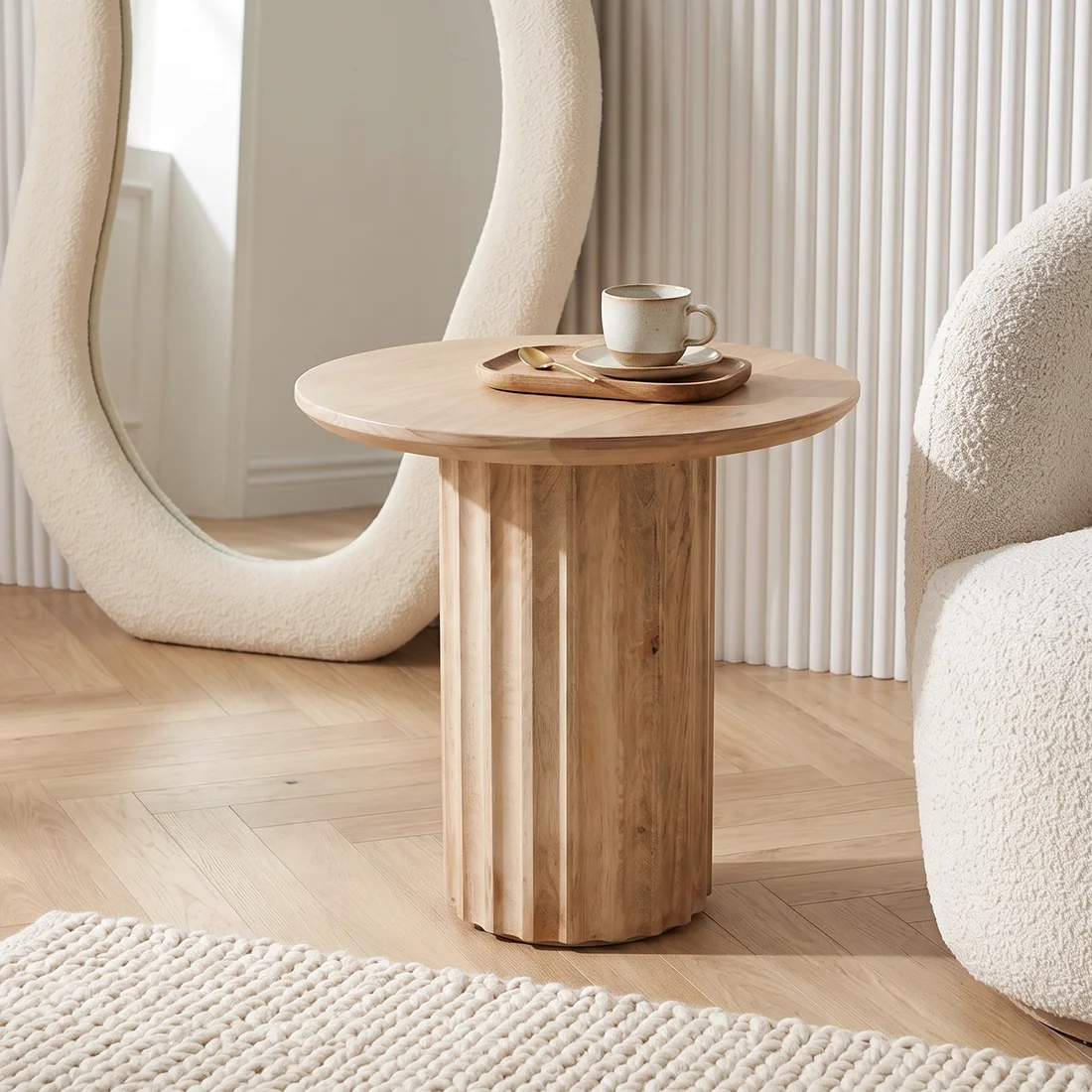 World-Class Bullnose side table reversed fluted Original