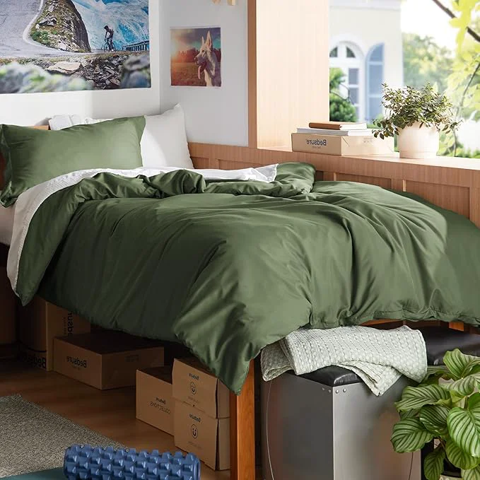 Outstanding Bedsure Duvet Cover Twin Twin XL Size – Extra Soft Double Brushed Bedding Set with Zipper Closure 2 Pieces Includes 1 Duvet Cover 68 quot x90 quot amp 1 Pillow Sham Comforter Not Included Olive Green Sustainable