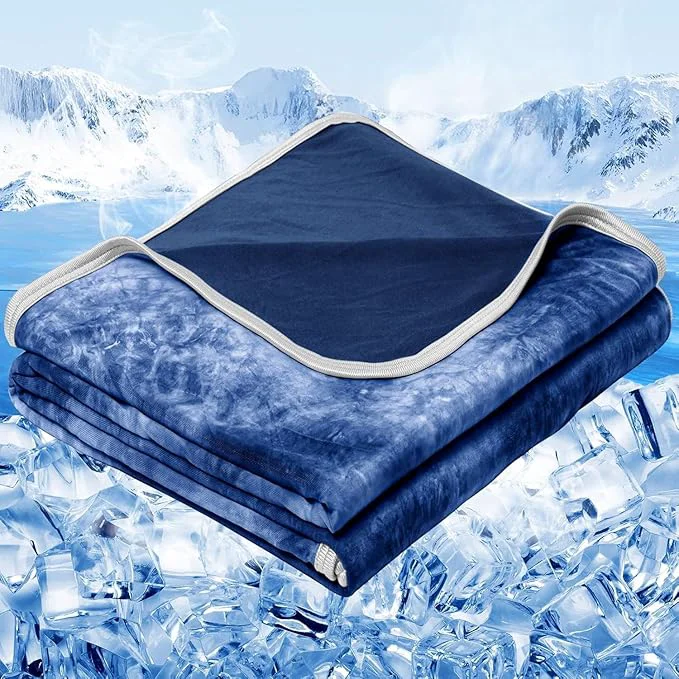 Powerful inhand Cooling Throw Blanket 50 quot x60 quot Cooling Blankets for Hot Sleepers Absorbs Heat to Keep Adults Cool for Summer Nights Sweats Thin Cold Lightweight Blanket for Couch Bed All Season Use Advanced
