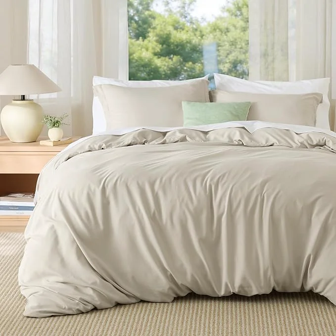 Practical Bedsure Duvet Cover Oversized Queen Size – Soft Double Brushed Bedding Set for Kids amp Adults Zipper Closure 3 Pieces Includes 1 Duvet Cover 98 quot x98 quot amp 2 Pillow Shams NO Comforter Linen Fine