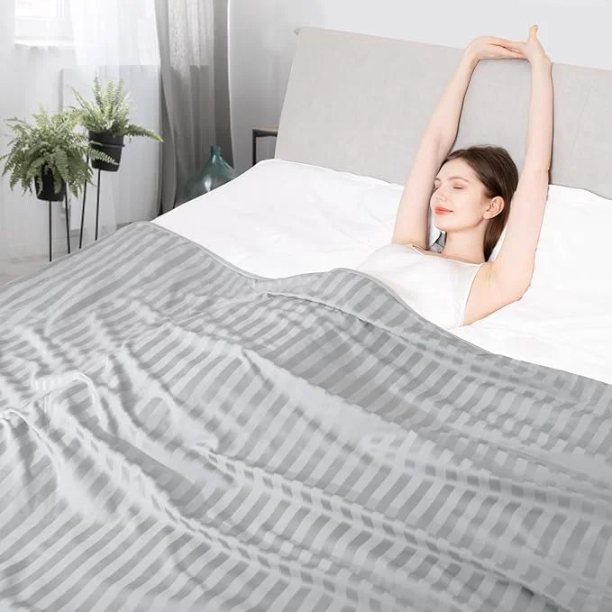 Safe Elegear Cooling Blanket King Absorbs Heat to Keep Body Cool for Night Sweats Double Sided Arc-Chill 3.0 Cool Fiber Q-Max gt 0.5 Cold Summer Blankets for Hot Sleeper Light Gray Elegant