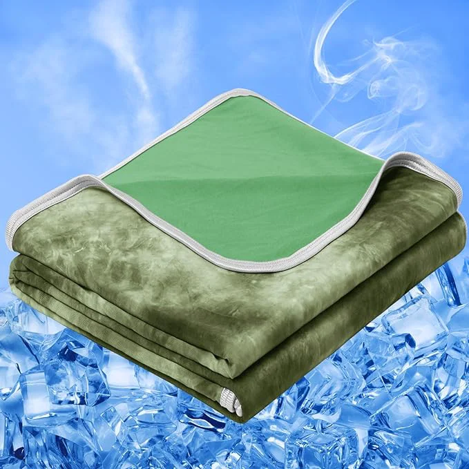 Classic inhand Cooling Blanket Full Size 80 quot x90 quot Cooling Blankets for Hot Sleepers Absorbs Heat to Keep Adults Cool for Summer Nights Sweats Thin Cold Lightweight Blanket for Couch Bed All Season Use Outstanding