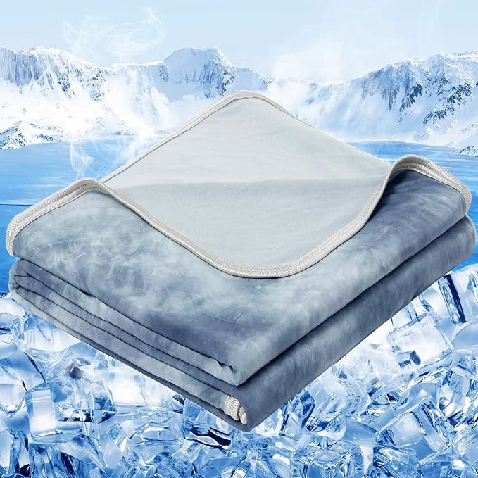 Functional inhand Cooling Throw Blanket 50 quot x60 quot Cooling Blankets for Hot Sleepers Absorbs Heat to Keep Adults Cool for Summer Nights Sweats Thin Cold Lightweight Blanket for Couch Bed All Season Use Fine Crafted