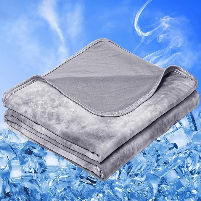 Authentic inhand Cooling Blanket Twin XL Size 60 quot x90 quot Cooling Blankets for Hot Sleepers Absorbs Heat to Keep Adults Cool For Summer Nights Sweats Thin Cold Lightweight Blanket for Couch Bed All Season Use Flexible