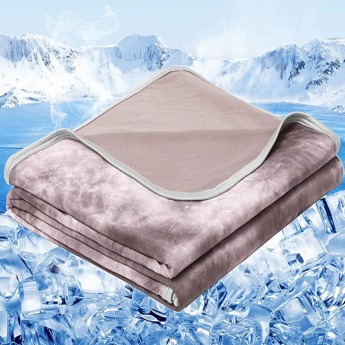 Fine inhand Cooling Throw Blanket 50 quot x60 quot Cooling Blankets for Hot Sleepers Absorbs Heat to Keep Adults Cool for Summer Nights Sweats Thin Cold Lightweight Blanket for Couch Bed All Season Use High-End