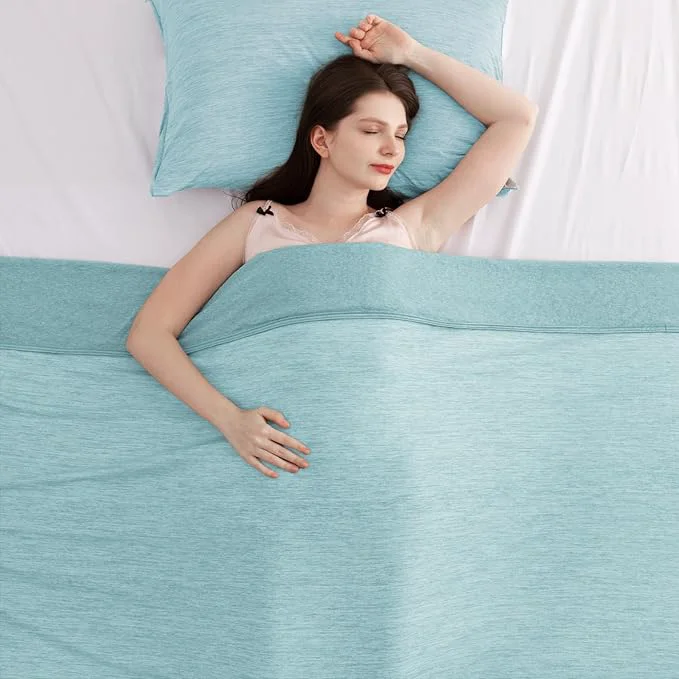 Advanced Elegear Cooling Blanket Twin Absorbs Heat to Keep Body Cool for Night Sweats Arc-Chill 3.0 Cool Fiber Q-Max gt 0.5 for Hot Sleepers Lightweight Summer Cold Blankets for Sleeping Green Comfortable