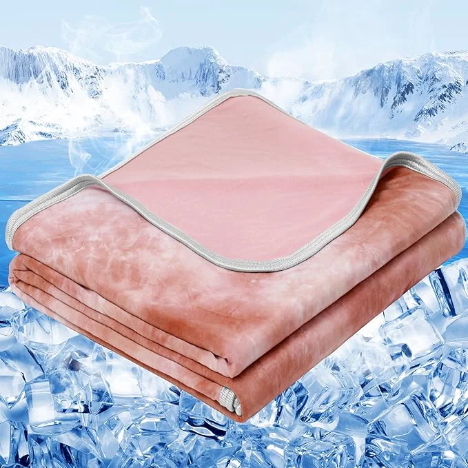 Original Design inhand Cooling Blanket Queen Size 90 quot x90 quot Cooling Blankets for Hot Sleepers Absorbs Heat to Keep Adults Cool for Summer Nights Sweats Thin Cold Lightweight Blanket for Couch Bed All Season Use Powerful