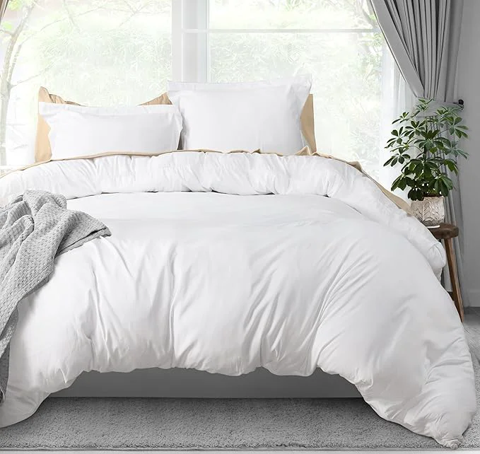 Soft Utopia Bedding Duvet Cover King Size – 3 Piece with Zipper Closure – 1 Comforter Cover 104X90 Inches amp 2 Pillow Shams 20X36 Inches White Comforter Not Included Stylish