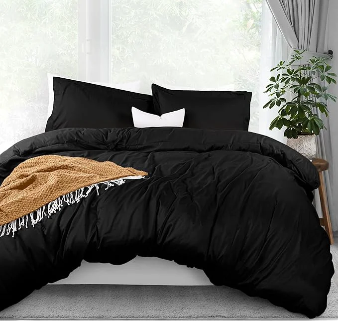 Selected Utopia Bedding Duvet Cover California King Size – 3 Piece with Zipper Closure – 1 Comforter Cover 104X98 Inches amp 2 Pillow Shams 20X36 Inches Black Comforter Not Included Organic