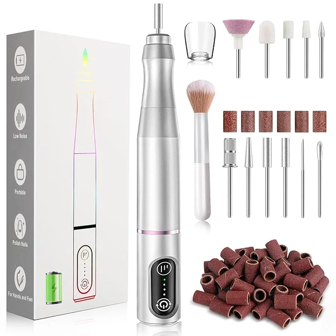 Clean TUOBEO Cordless Nail Drill Electric Rechargeable File Kit Professional Efile Elite