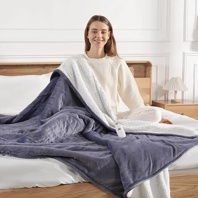 Trusted Electric Blanket Twin Size – Purple Heated Blanket 62X84in Double Sided Flannel Sherpa Heating Blanket with 5 Heat Settings amp 10 Hours Auto-Off Machine Washable Grandma Gifts Lavender Purple Specialty