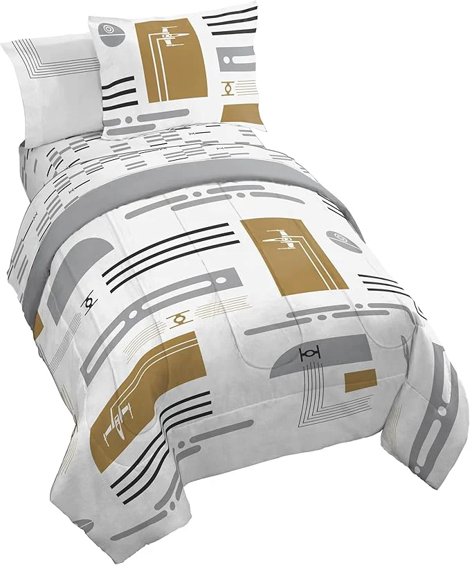 User-Friendly Jay Franco Comforter Set Includes Sheets and Pillow Covers – Soft and Cozy Bed Set for Stylish Room Decor White – Star Wars 7 Piece Full Size Bedding Reliable