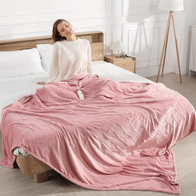High-Performance Heated Blanket Full Electric Blanket 72X84in – Fast Heating Blanket for Adults Ultra Soft Flannel Blankets with 5 Heat Levels amp 10 Hrs Timer Machine Washable Bed Warm Blanket for Winter Pink Responsible
