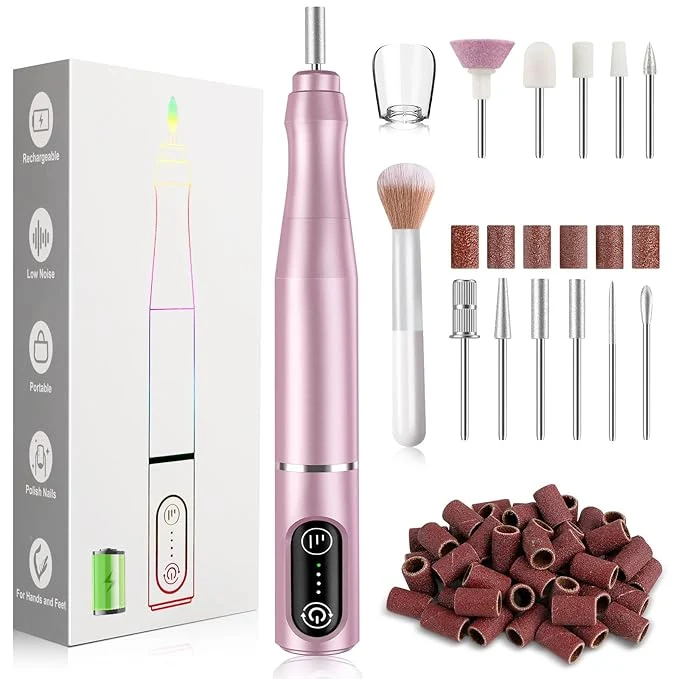 Solid TUOBEO Cordless Nail Drill Electric Rechargeable File Kit Professional Efile Efficient