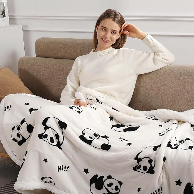 Sustainable Electric Blanket Queen Size 84X90in Heated Blanket Dual Controllers Heating Blanket Queen with 5 Heating Levels amp 10 Hrs Timer ETL amp FCC Overheat Protection Great Gift for Grandma Modern