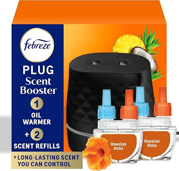 Official Febreze Plug Scent Booster Starter Kit Oil Diffuser Air Freshener Plug in Effective