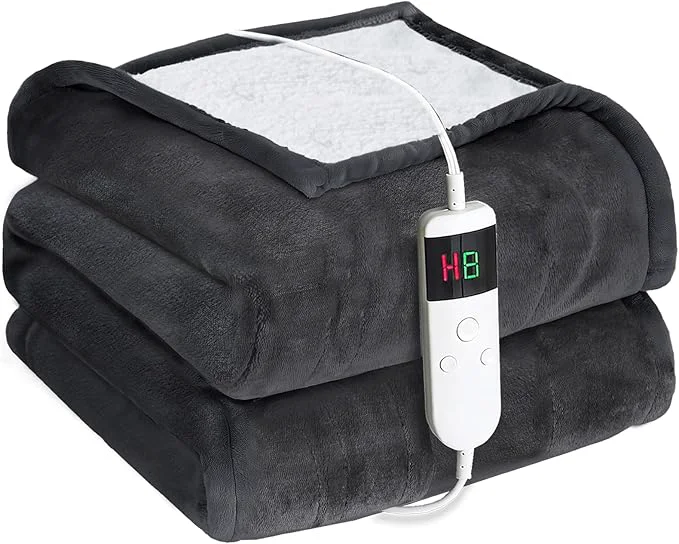 Fine Electric Heated Blanket Full Size 72 39 39 x84 39 39 -Control Heating Blanket Soft amp Warm Flannel 10-Level Temperature Control 8 Hours Auto Off Rapid Heating amp Overheat Protection High-End
