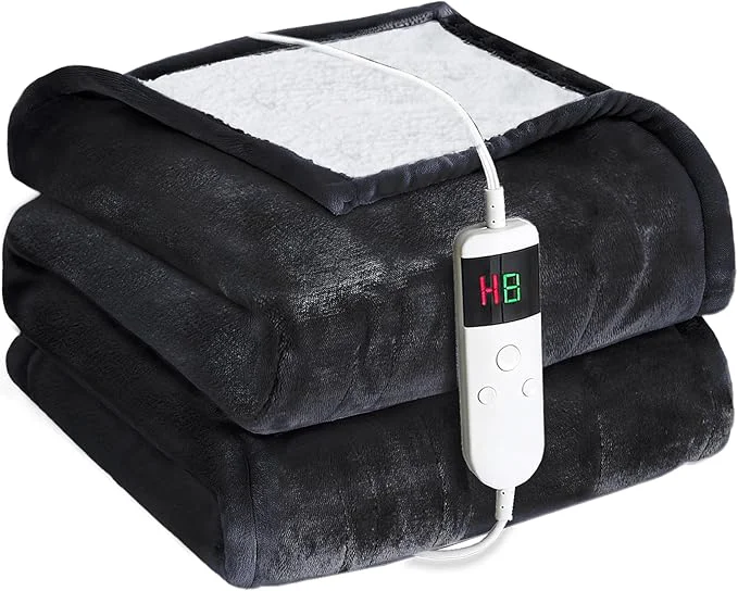 Consistent Electric Heated Blanket Twin Size 62 39 39 x84 39 39 -Control Heating Blanket Soft amp Warm Flannel 10-Level Temperature Control 8 Hours Auto Off Rapid Heating amp Overheat Protection Convenient