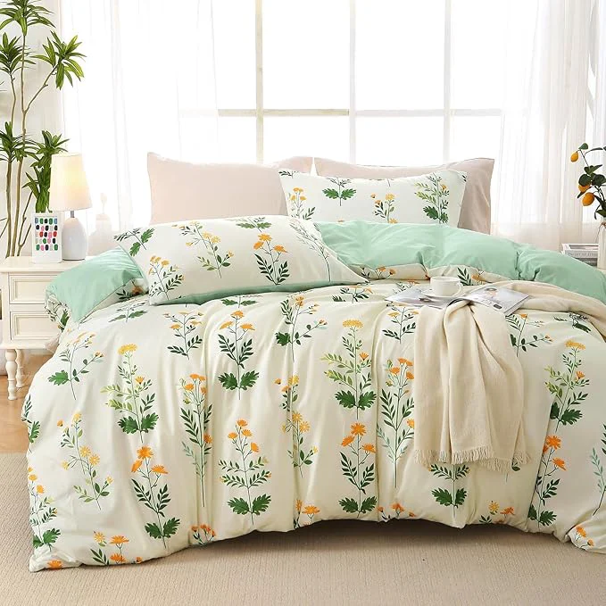 Trusted MUXHOMO Duvet Cover King Size Reversible Floral Vintage Duvet Cover Set with Zipper Closure 3 Pieces Botanical Patterns Soft Microfiber Bedding Set 90 quot x104 quot 2 Pillow Cases Unique