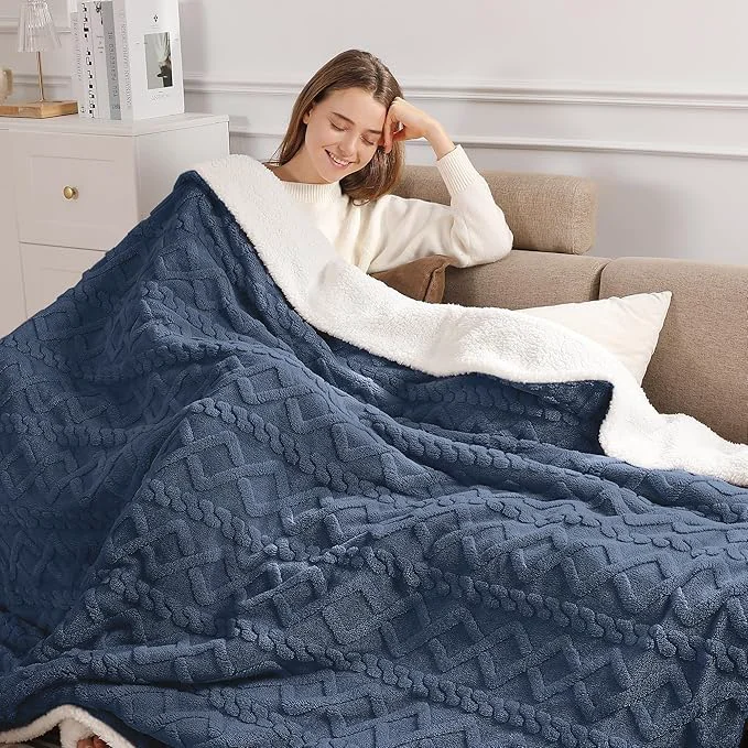 Powerful Electric Blanket Twin Heated Blanket 62 39 39 X84 39 39 with 5 Heating Levels amp 10 Hours Auto Off ETL amp FCC Certification Dual Sherpa Twin Heating Blanket Washable for Home Office Bed Great Gift Navy Blue Premium Material