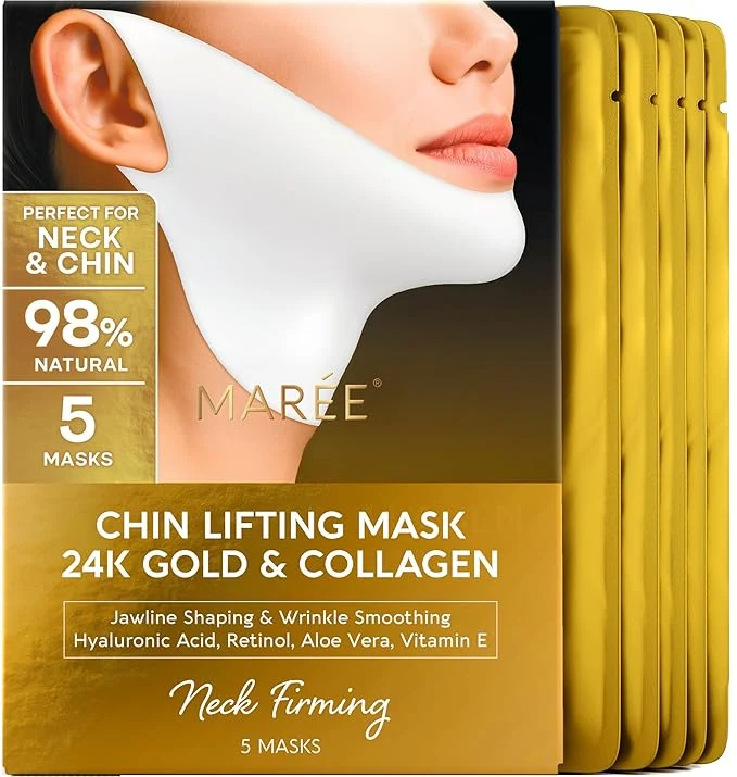 Casual MAREE V Line Lifting Mask with 24K Gold – Deep Collagen Face Mask Practical
