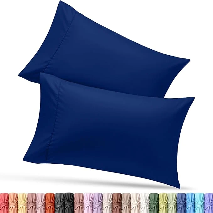 Durable Utopia Bedding Standard Pillow Cases – 2 Pack – Envelope Closure – Soft Brushed Microfiber Fabric – Shrinkage and Fade Resistant Pillow Covers Standard Size 20 X 26 Inches Standard Royal Blue First-Class