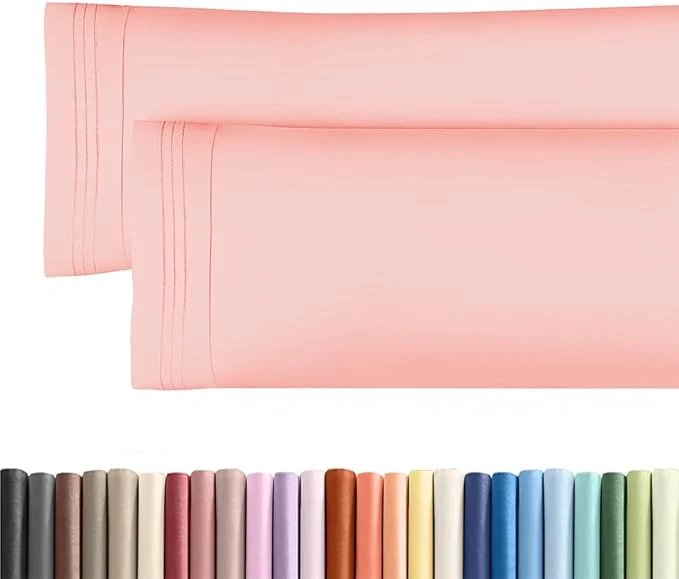 Safe Body Pillowcases Set of 2-20×54 Long Body Pillow Case – Soft Body Pillow Cover for Sleeping amp Side Sleepers – Comfy Wrinkle amp Fade – Machine Washable w Envelope Enclosure Baby Pink Reliable