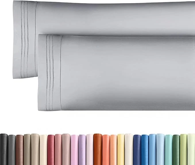 Clean Body Pillowcases Set of 2-20×54 Long Body Pillow Case – Soft Body Pillow Cover for Sleeping amp Side Sleepers – Comfy Breathable amp Wrinkle – Machine Washable w Envelope Enclosure Steel Blue Specialty