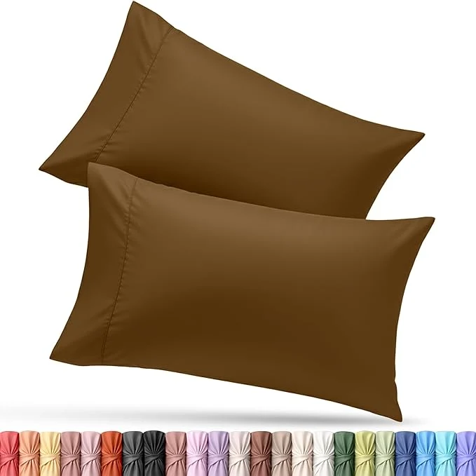 Innovative Utopia Bedding Queen Pillow Cases – 2 Pack – Envelope Closure – Soft Brushed Microfiber Fabric – Shrinkage and Fade Resistant Pillow Covers Queen Size 20 X 30 Inches Queen Mocha Premium Material