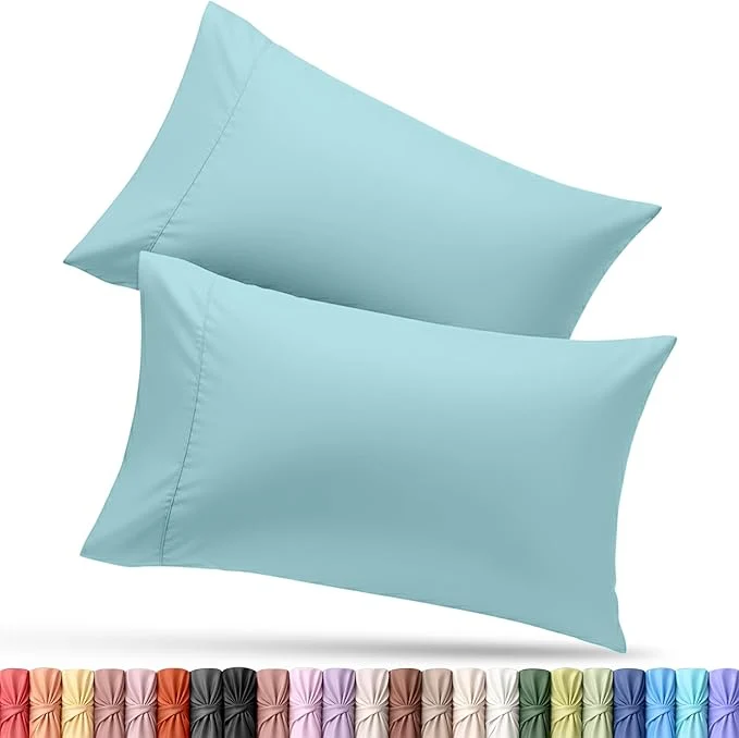 Traditional Utopia Bedding King Pillow Cases – 2 Pack – Envelope Closure – Soft Brushed Microfiber Fabric – Shrinkage and Fade Resistant Pillow Covers King Size 20 X 40 Inches King Spa Blue Proven