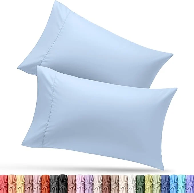 Solid Utopia Bedding Queen Pillow Cases – 2 Pack – Envelope Closure – Soft Brushed Microfiber Fabric – Shrinkage and Fade Resistant Pillow Covers Queen Size 20 X 30 Inches Queen Ice Blue Unique