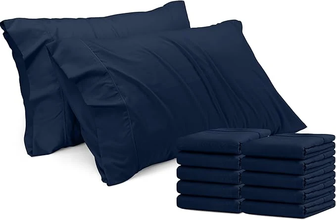 Outstanding Utopia Bedding Standard Pillow Cases – 12 Pack – Envelope Closure – Soft Brushed Microfiber Fabric – Shrinkage and Fade Resistant Pillow Covers Standard Size 20 X 26 Inches Standard Navy High-Grade