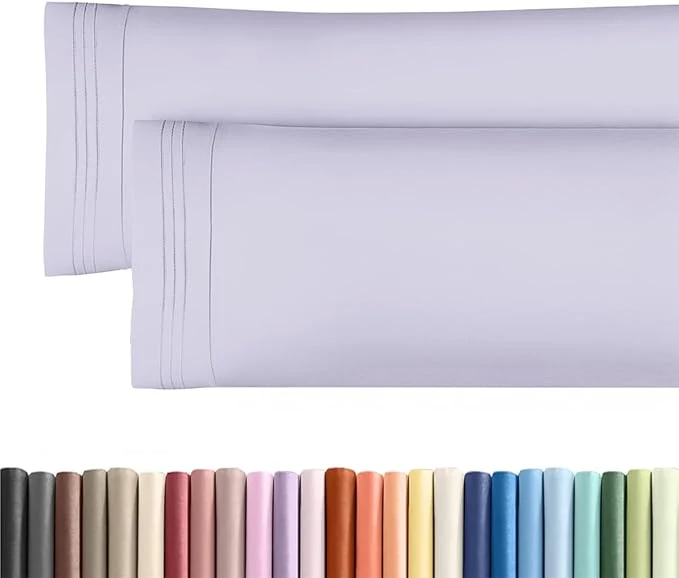 Premium Material Body Pillowcases Set of 2-20×54 Long Body Pillow Case – Soft Body Pillow Cover for Sleeping amp Side Sleepers – Comfy Wrinkle amp Fade – Machine Washable w Envelope Enclosure Light Lavender Top-Quality