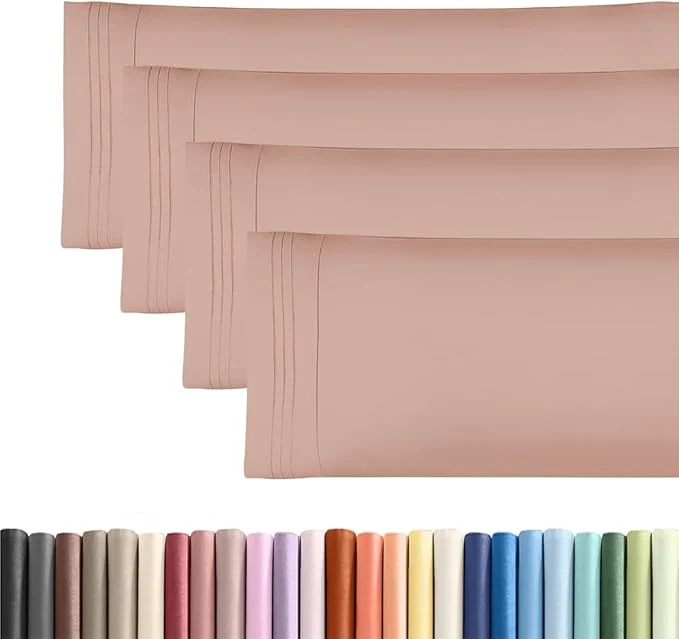 Powerful Body Pillowcases Set of 4-20×54 Long Body Pillow Case – Soft Body Pillow Cover for Sleeping amp Side Sleepers – Comfy Cozy Breathable amp Fade – Machine Washable w Envelope Enclosure – Mauve World-Class