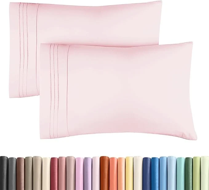 Recyclable King Standard Pillow Cases Set of 2 – Ultra-Soft Hotel Quality Pillowcase Covers – Comfy Cozy amp Fade – Wrinkle Resistant – Machine Washable Pillow Protectors – 2 Piece Set – Lavender Pink First-Class