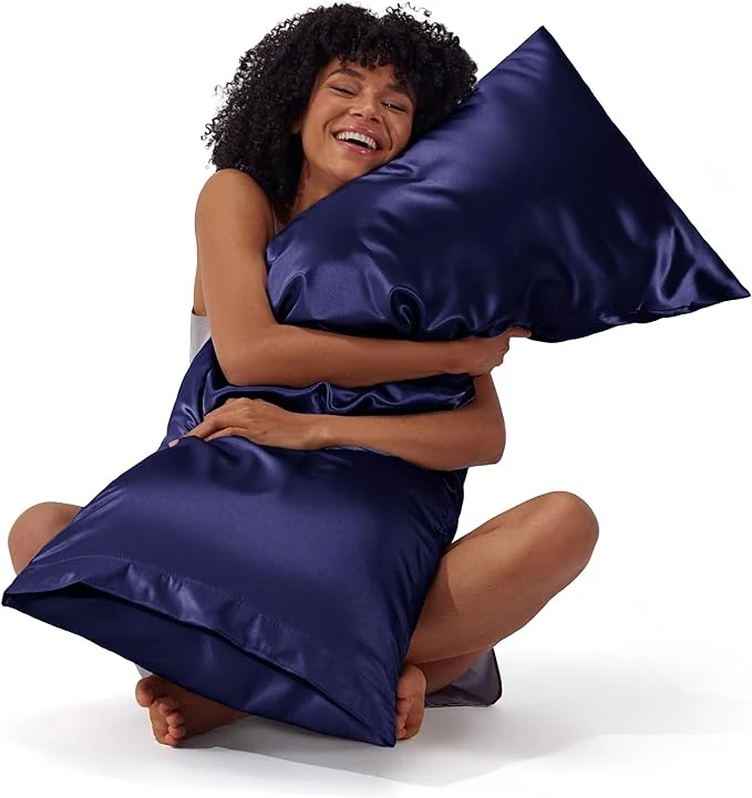 Fashionable Bedsure Body Pillow Cover 20×54 Inches – Navy Satin Similar to Silk Pillowcase for Hair and Skin Cooling and Silky Long Body Pillow Pillowcase for Adults with Envelope Closure Gifts for Women Men Proven