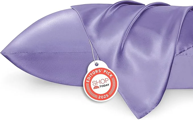 High-Performance Bedsure Satin Pillowcase 2 Pack Similar to Silk Pillow Cases Standard Size Pillow Case for Sleeping Women with Envelope Closure Gifts for Women Men Lilac 20×26 Inches 2pcs Verified